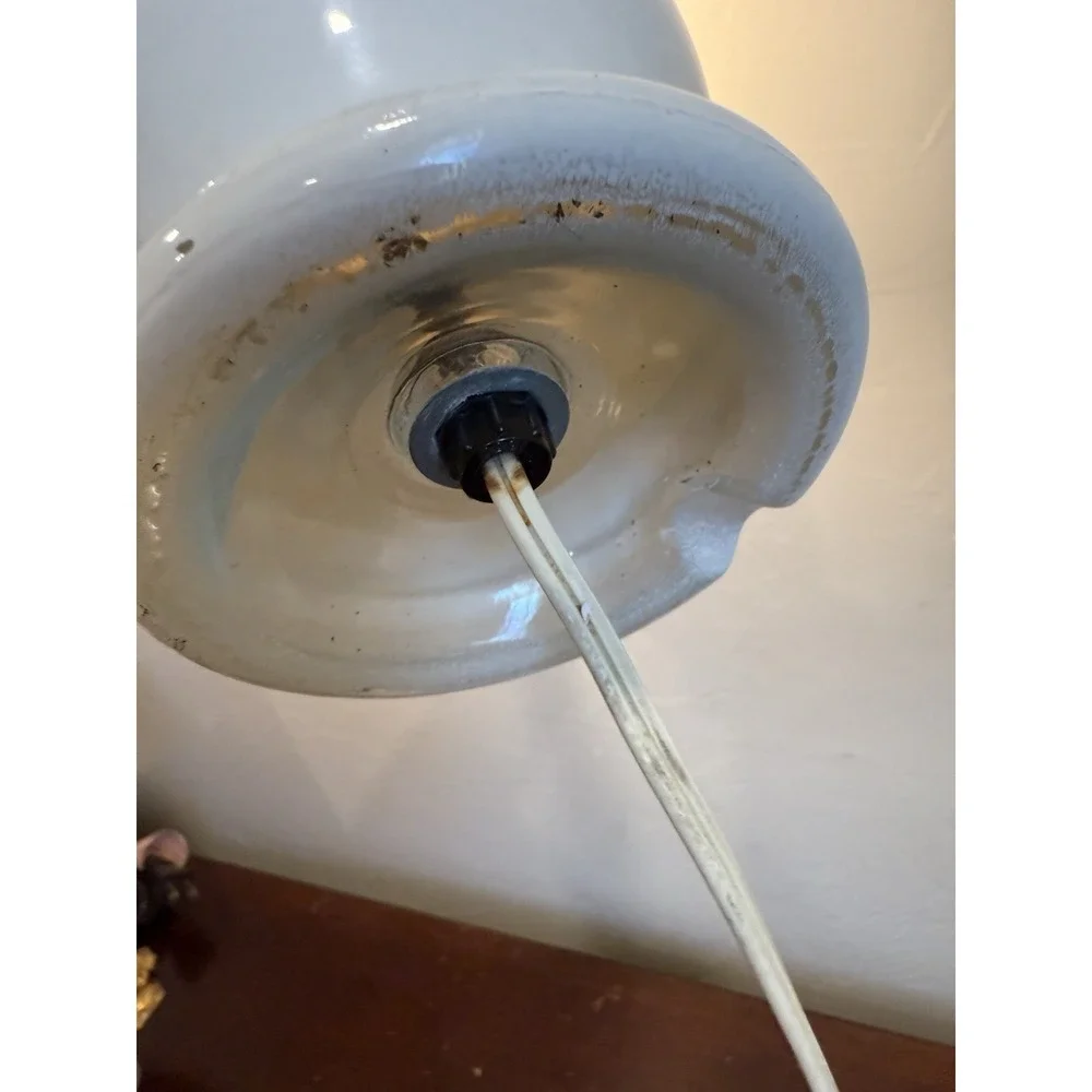 VTG Ceramic Table Lamp Off-White Small 11